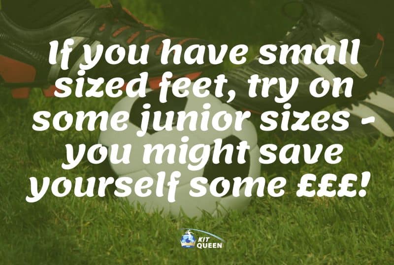 are football boots unisex advice to try on smaller kids sizes football boots