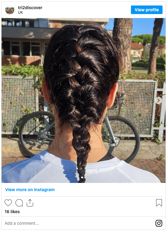 french plait hair style instagram post