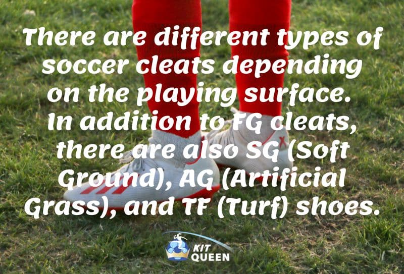 What does FG mean in football boots, FG meaning cleats infographic