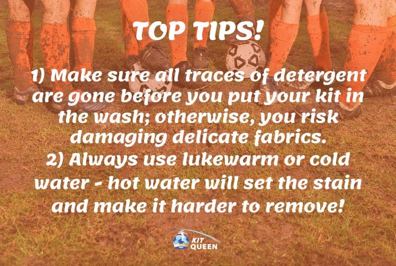 How to get mud out of football kits top tips 

