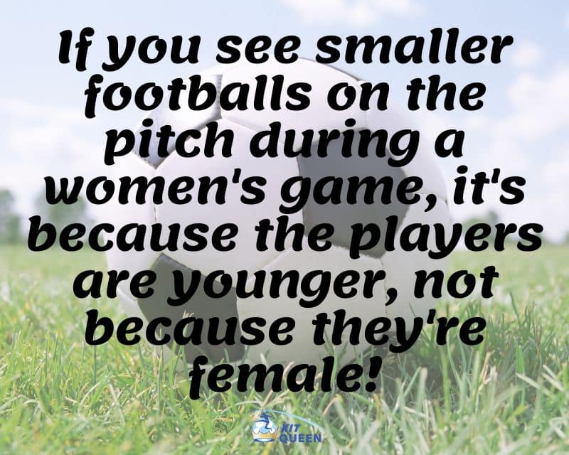 are womens football lighter than mens no