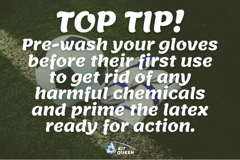 how to clean goalkeeper gloves infographic