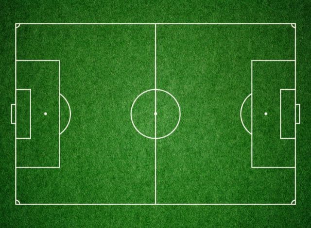 dimensions and markings of a football pitch