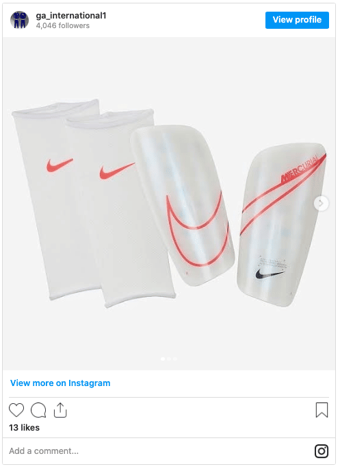 slip in shin pads with sleeve instagram post