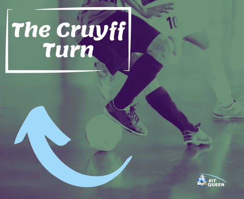 basic football skills - the cruyff turn infographic diagram