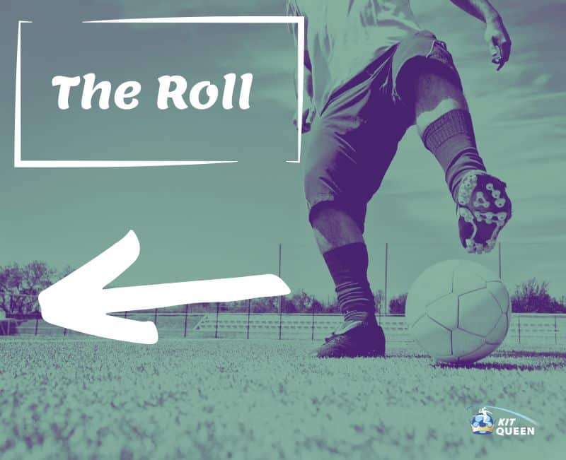 basic football skills - the roll over infographic diagram