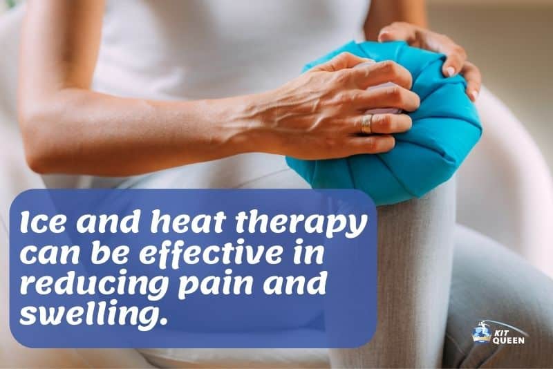 Ice and heat therapy can be effective in reducing pain and swelling infographic