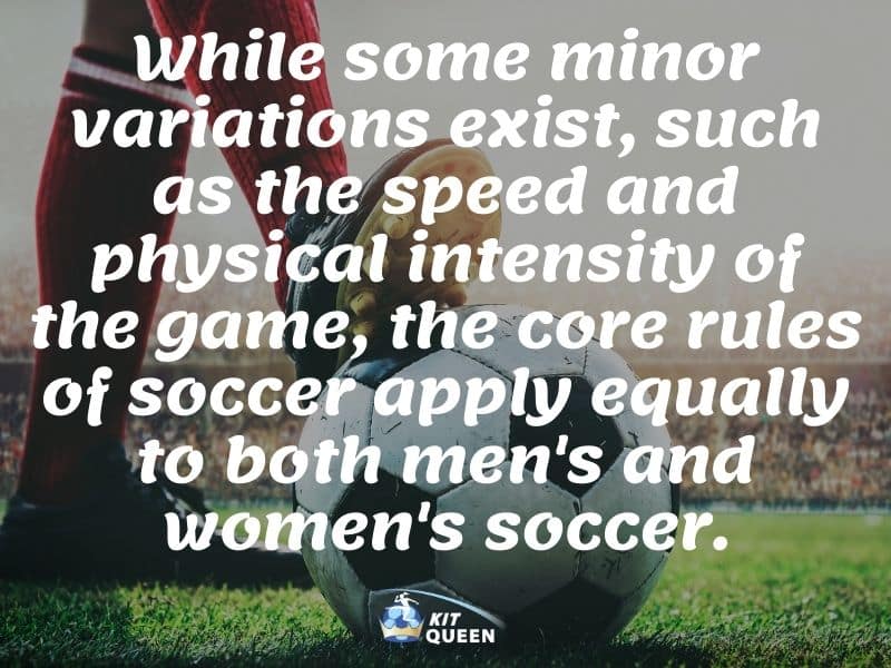 Are Men's and Women's Football Rules the Same comparison infographic