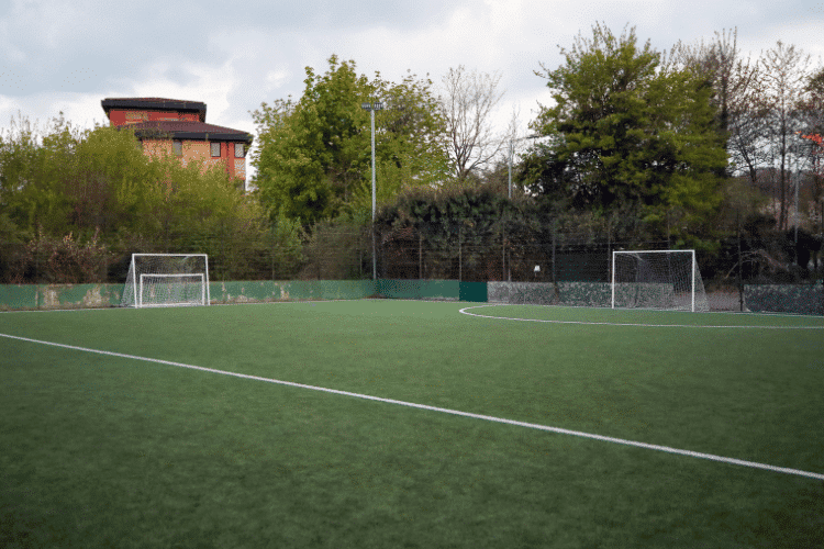An empty small football pitch