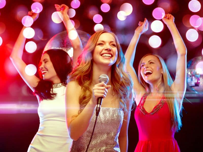women karaoke night